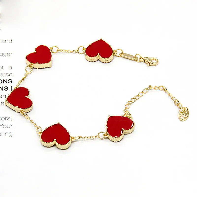 Wholesale Titanium Steel Double-sided Butterfly Heart Bracelets