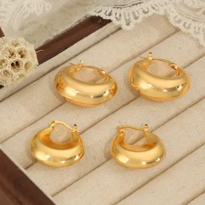 Wholesale Titanium Steel Gold Plated U Shape Earrings