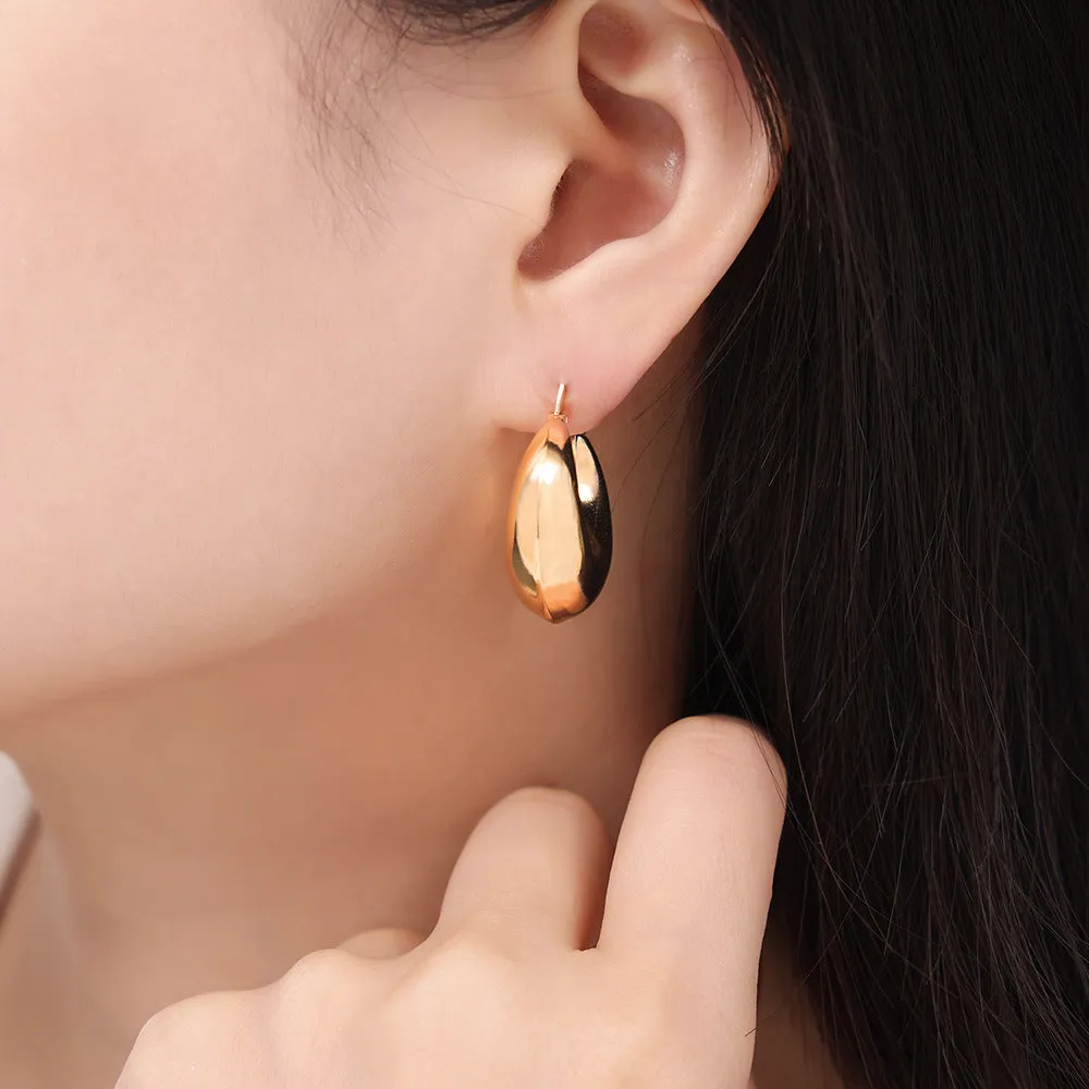 Wholesale Titanium Steel Gold Plated U Shape Earrings