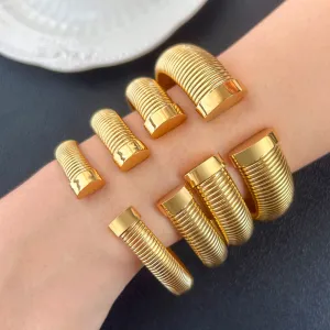 Wholesale Titanium Steel Open Fashion Versatile Gold Plated Bracelet