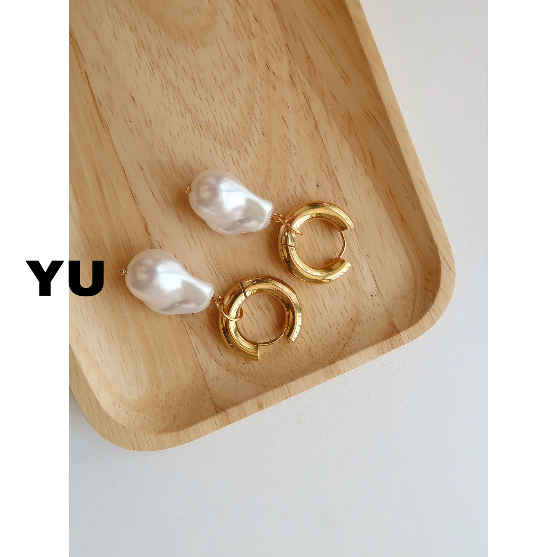 Wholesale Titanium Steel Pearl Earrings