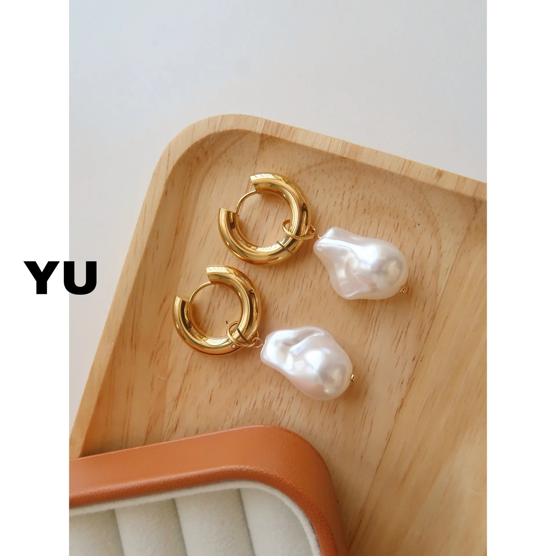 Wholesale Titanium Steel Pearl Earrings