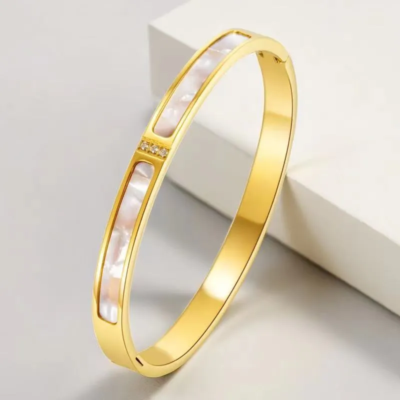 Wholesale Titanium Steel Rose Gold Inlaid Diamond Non Fading Bracelets