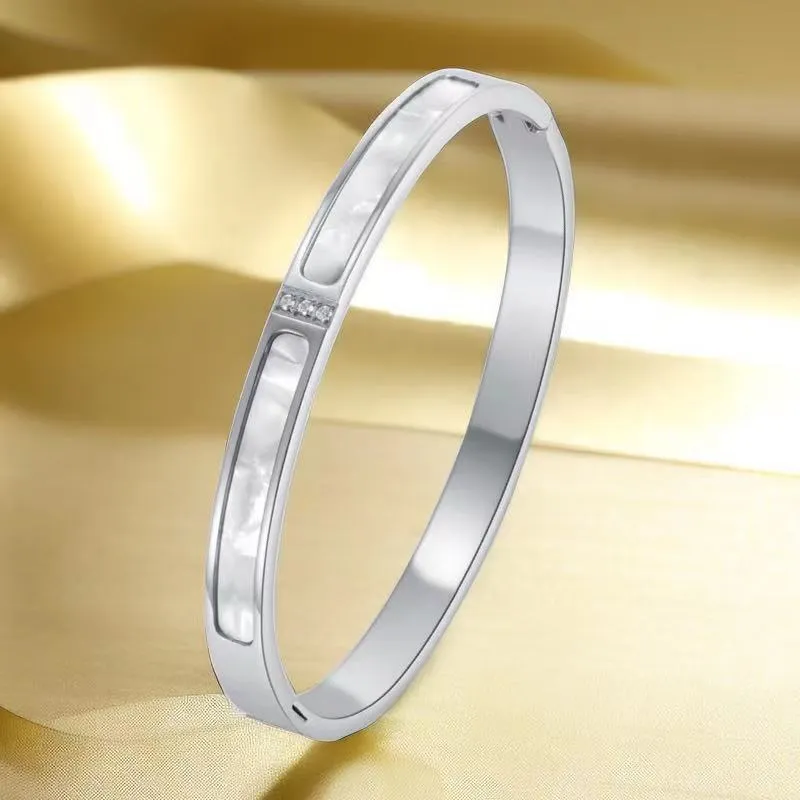 Wholesale Titanium Steel Rose Gold Inlaid Diamond Non Fading Bracelets