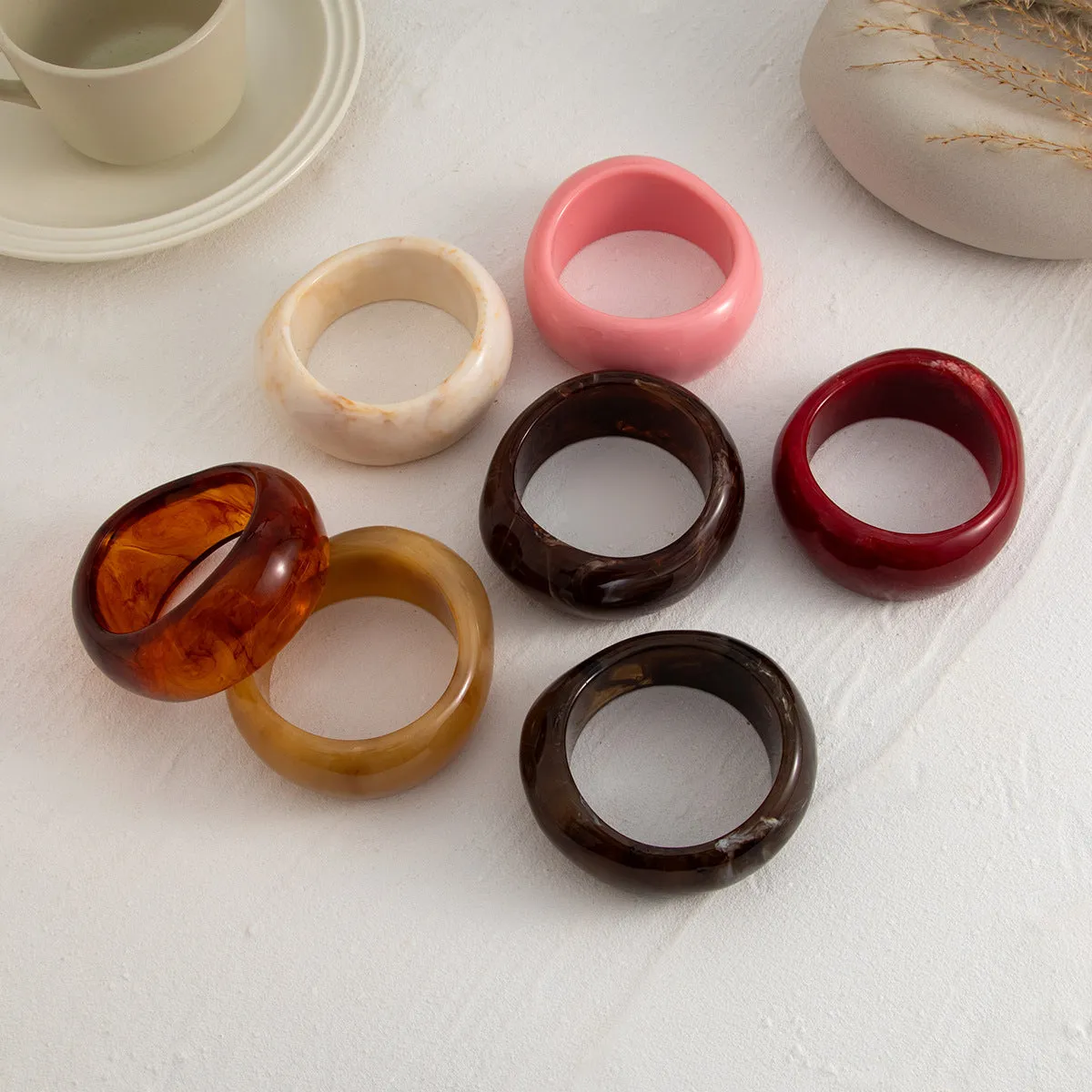 Wholesale Translucent Color Wide Fadeless Bracelet for Women