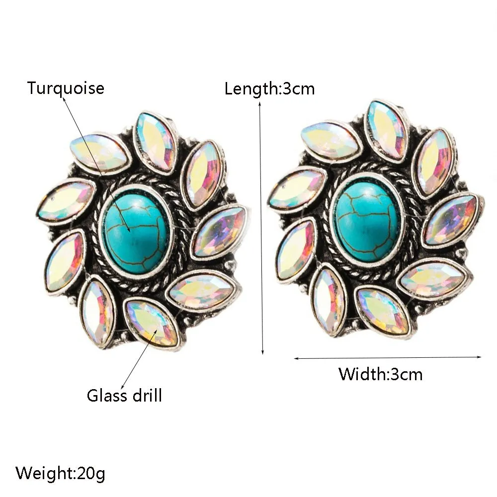 Wholesale Turquoise Earrings Retro Bohemian Earrings