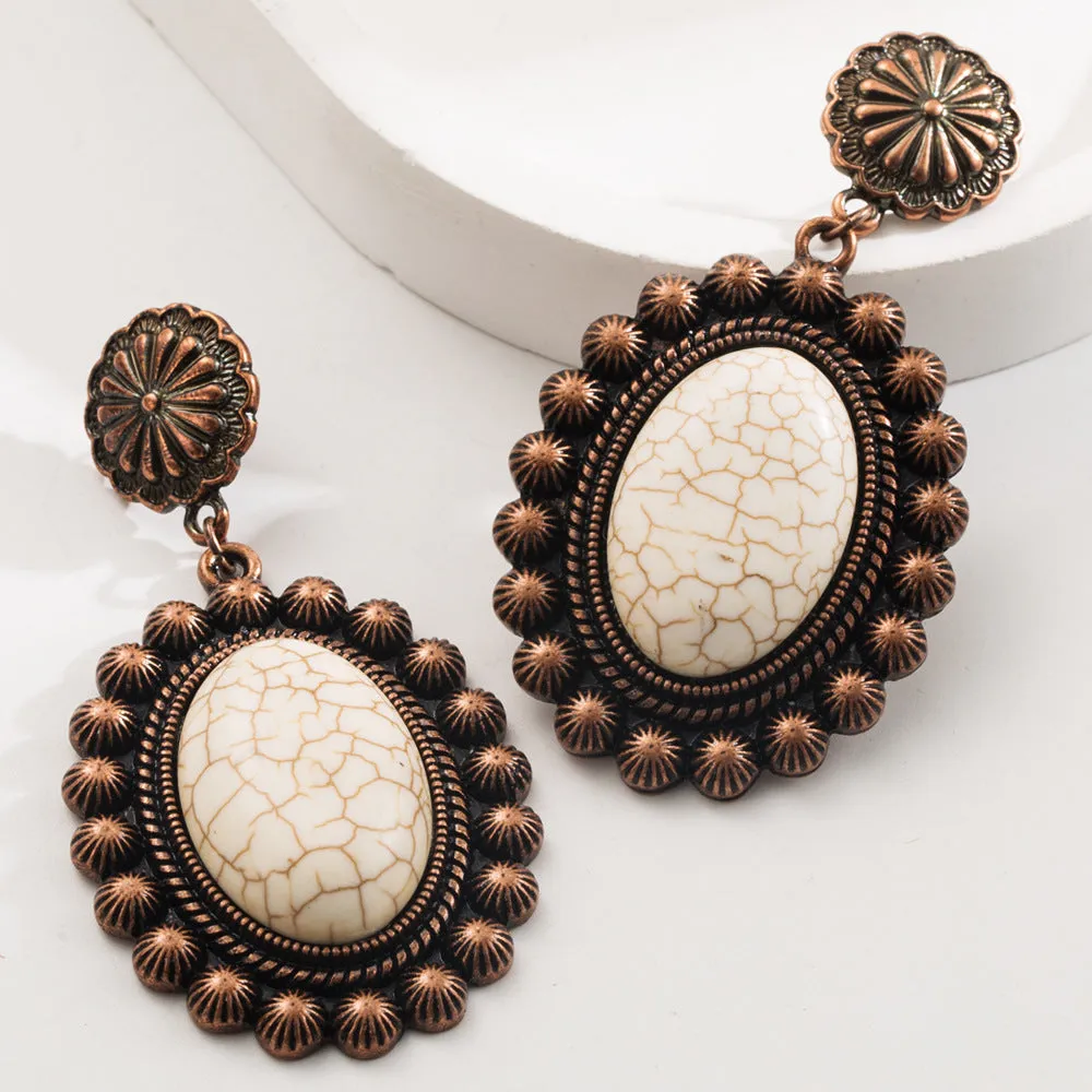 Wholesale Turquoise Earrings Retro Bohemian Earrings