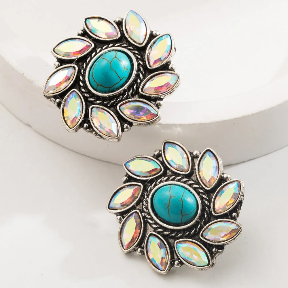 Wholesale Turquoise Earrings Retro Bohemian Earrings
