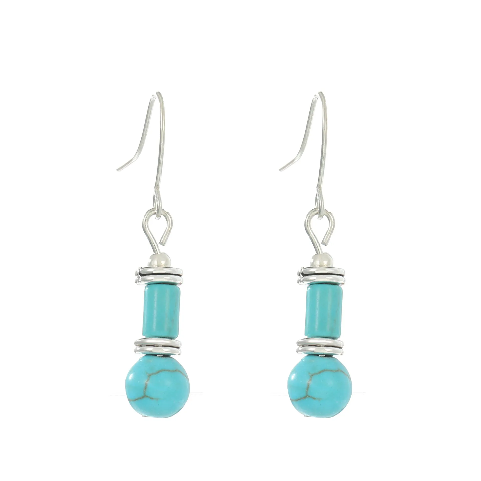 Wholesale Turquoise Vintage Pendant Bohemian Earrings