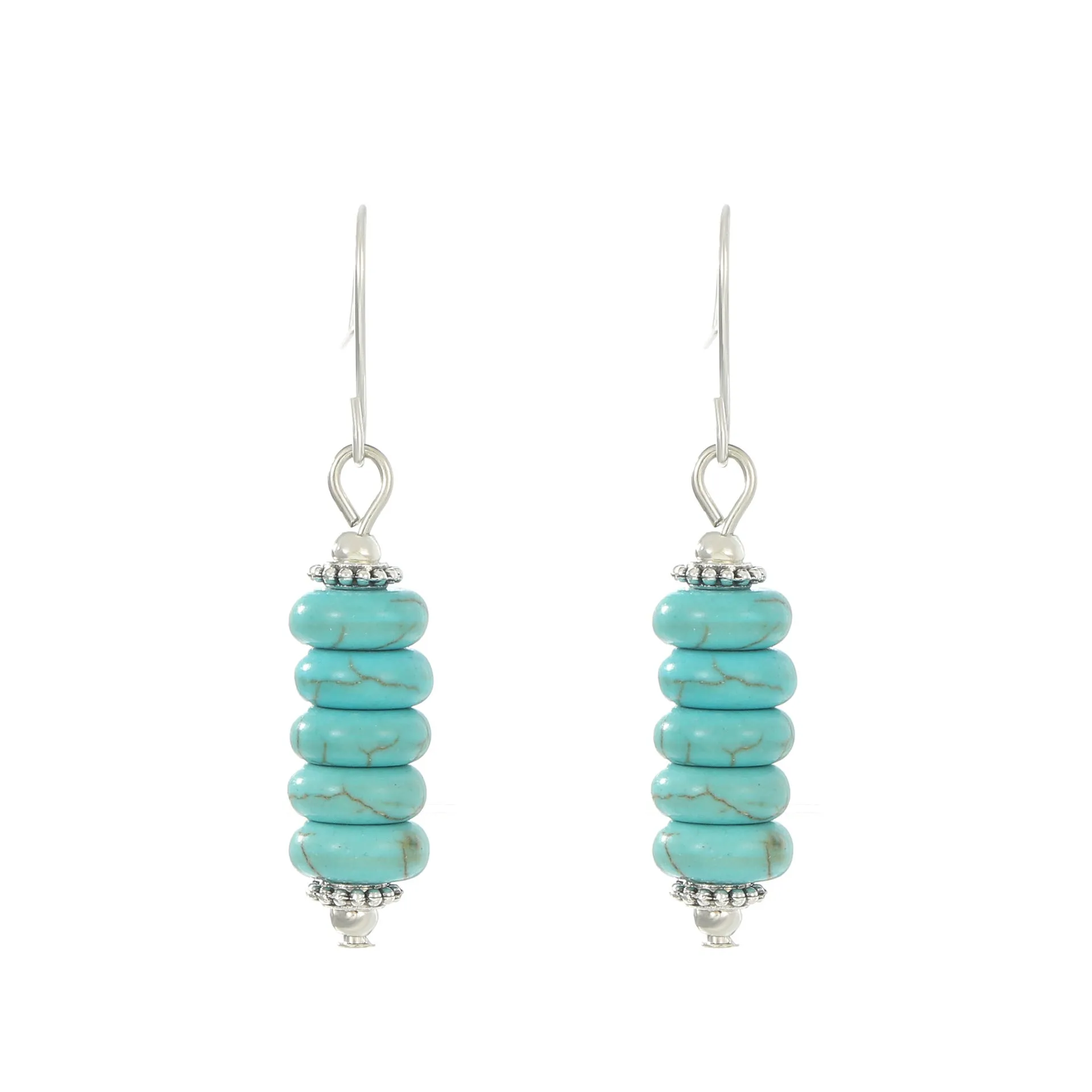 Wholesale Turquoise Vintage Pendant Bohemian Earrings