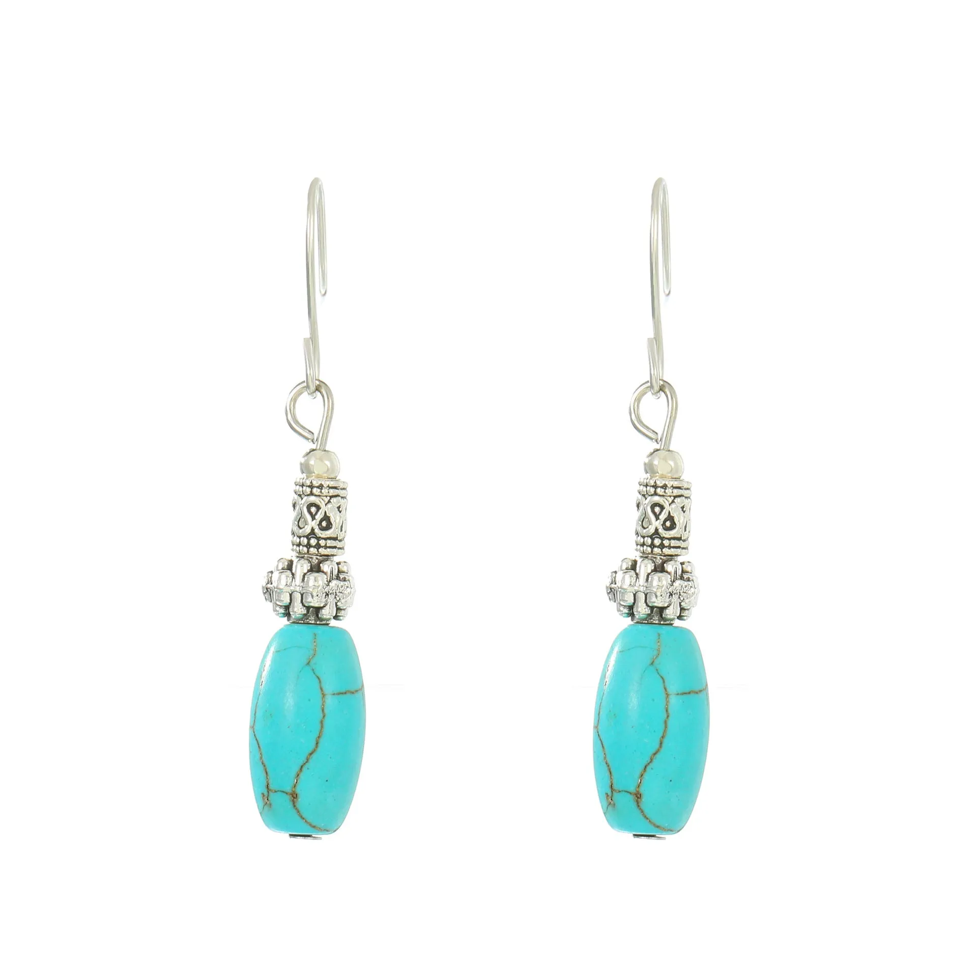 Wholesale Turquoise Vintage Pendant Bohemian Earrings