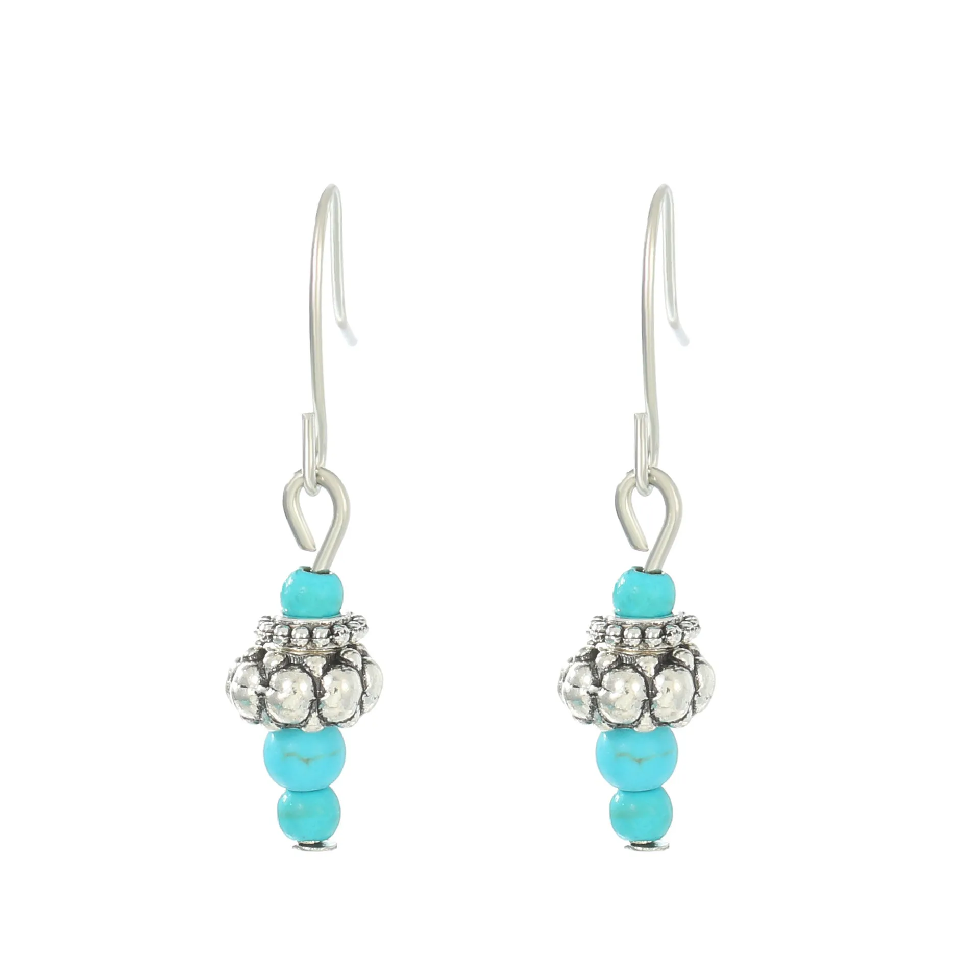 Wholesale Turquoise Vintage Pendant Bohemian Earrings