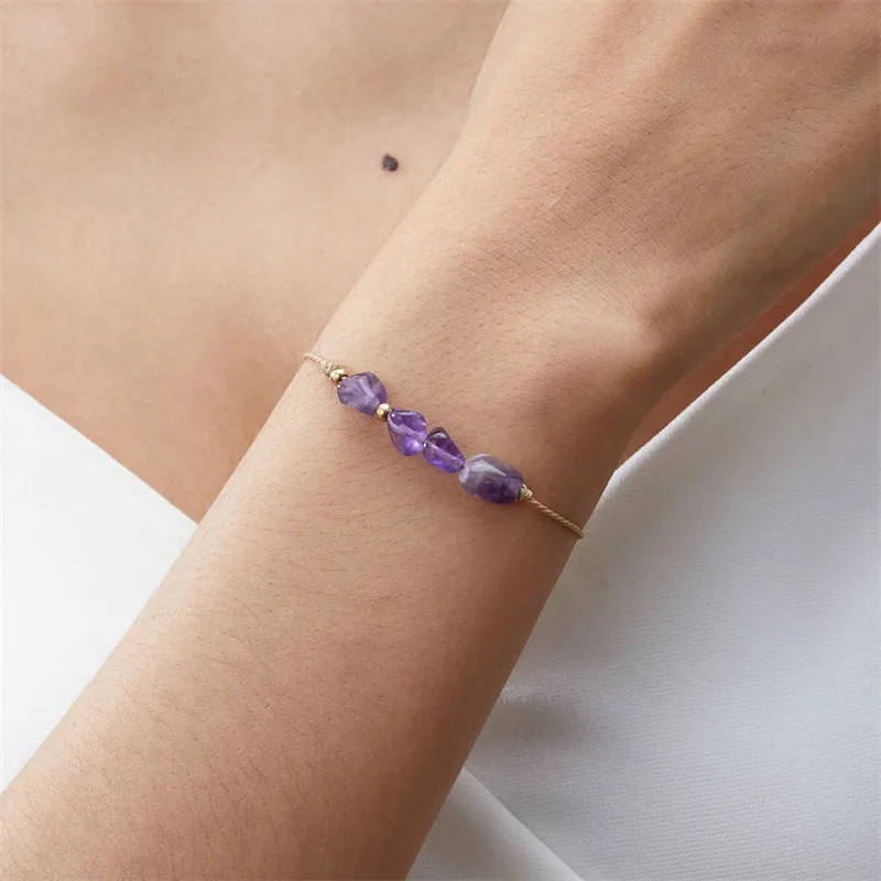 Wholesale Twelve Constellations Natural Stone Beaded Bracelet