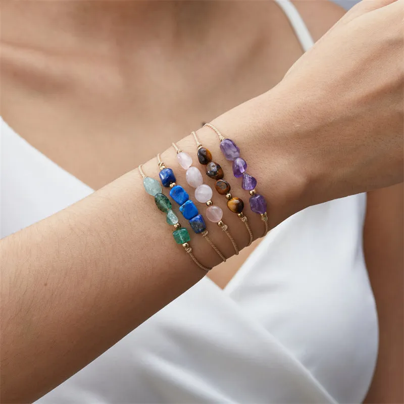 Wholesale Twelve Constellations Natural Stone Beaded Bracelet