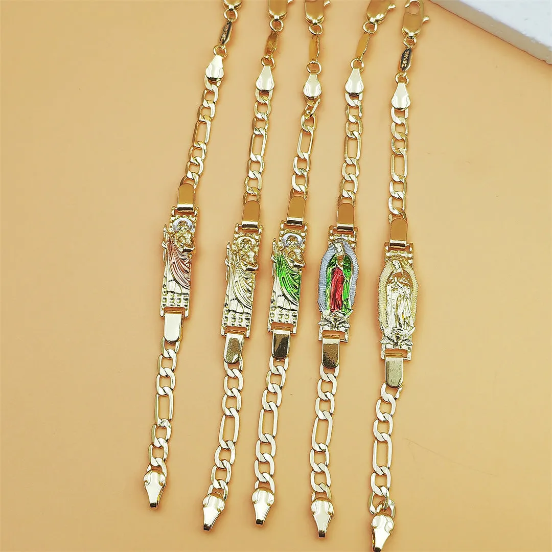 Wholesale Two color bracelet religious bracelet