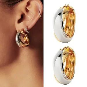 Wholesale Two-tone vintage earrings