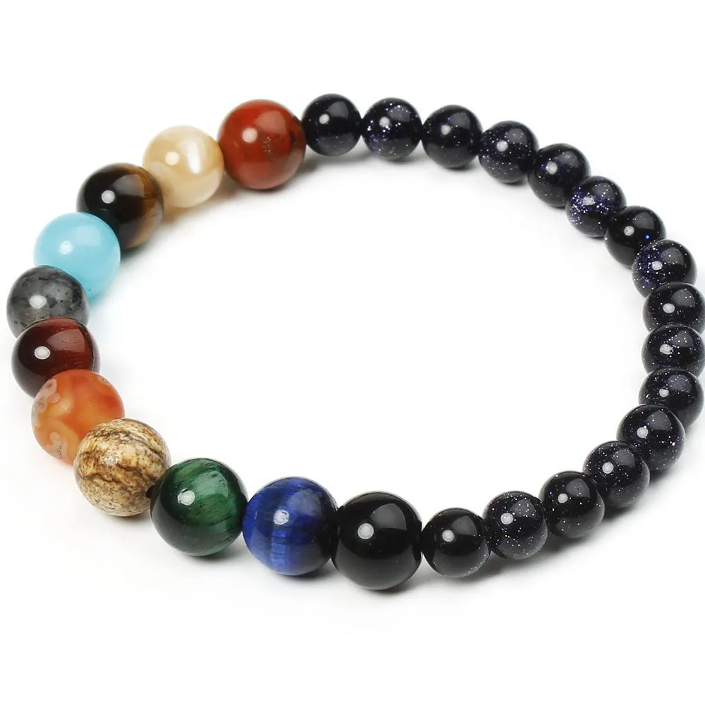 Wholesale Universe Galaxy Eight Planets Bracelet Couple Bracelet