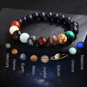 Wholesale Universe Galaxy Eight Planets Bracelet Couple Bracelet