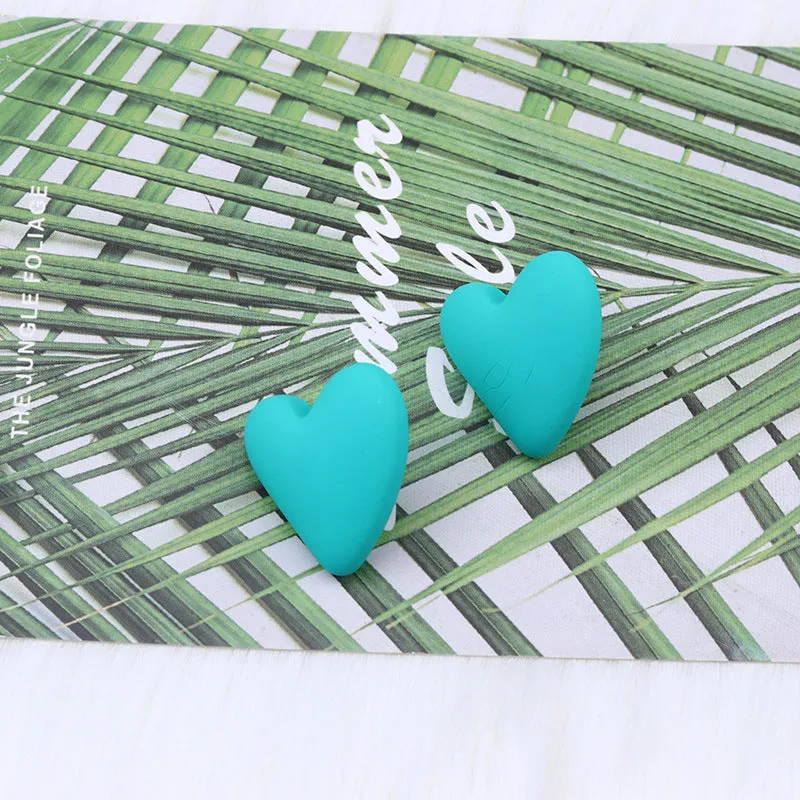 Wholesale Valentine's Day 18 Colors Small Heart Valentine's Day Acrylic Earrings