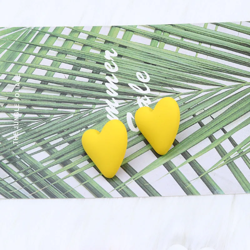 Wholesale Valentine's Day 18 Colors Small Heart Valentine's Day Acrylic Earrings