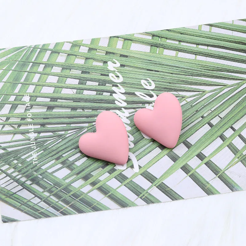 Wholesale Valentine's Day 18 Colors Small Heart Valentine's Day Acrylic Earrings