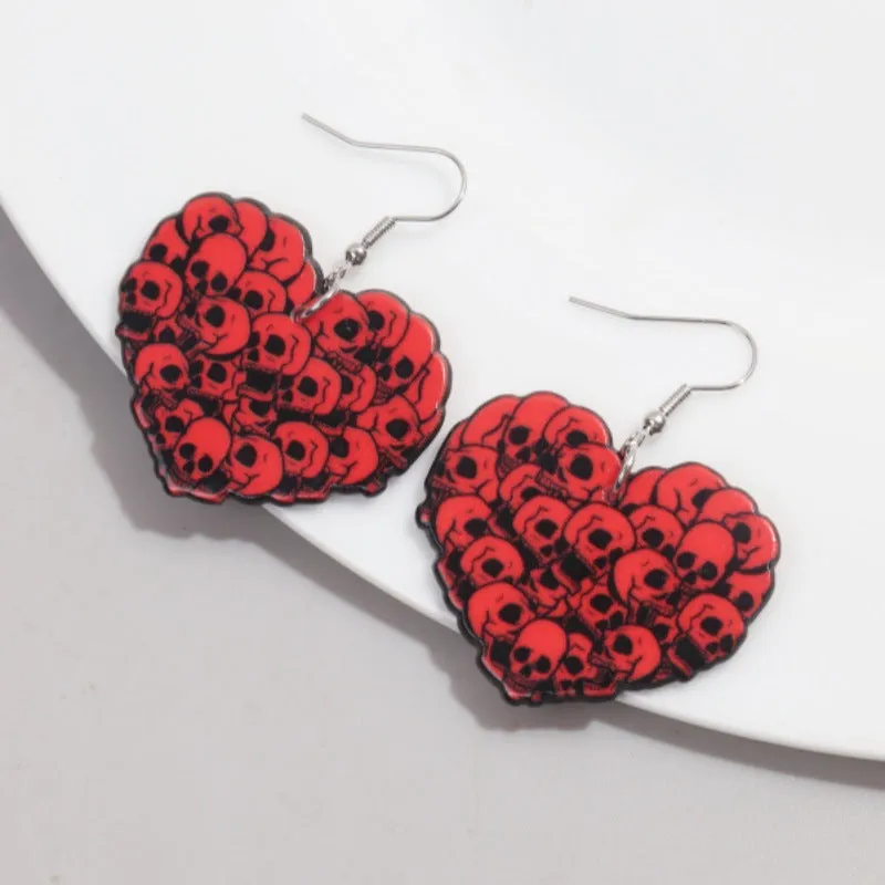Wholesale Valentine's Day Acrylic Rose Love Confession Earrings