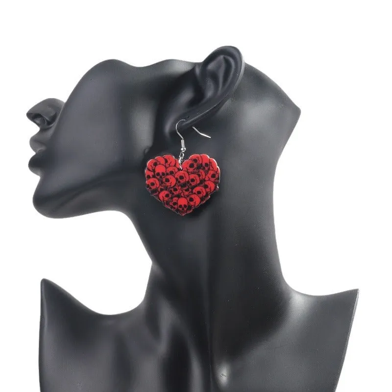Wholesale Valentine's Day Acrylic Rose Love Confession Earrings