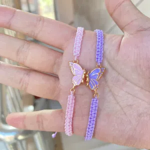Wholesale Valentine's Day Butterfly Handmade Woven Bracelet