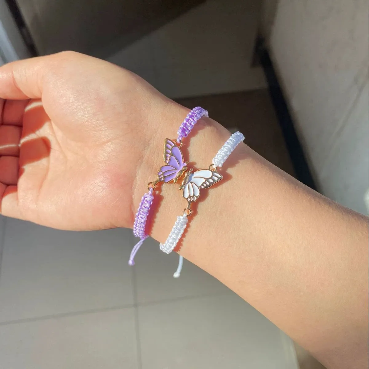 Wholesale Valentine's Day Butterfly Handmade Woven Bracelet