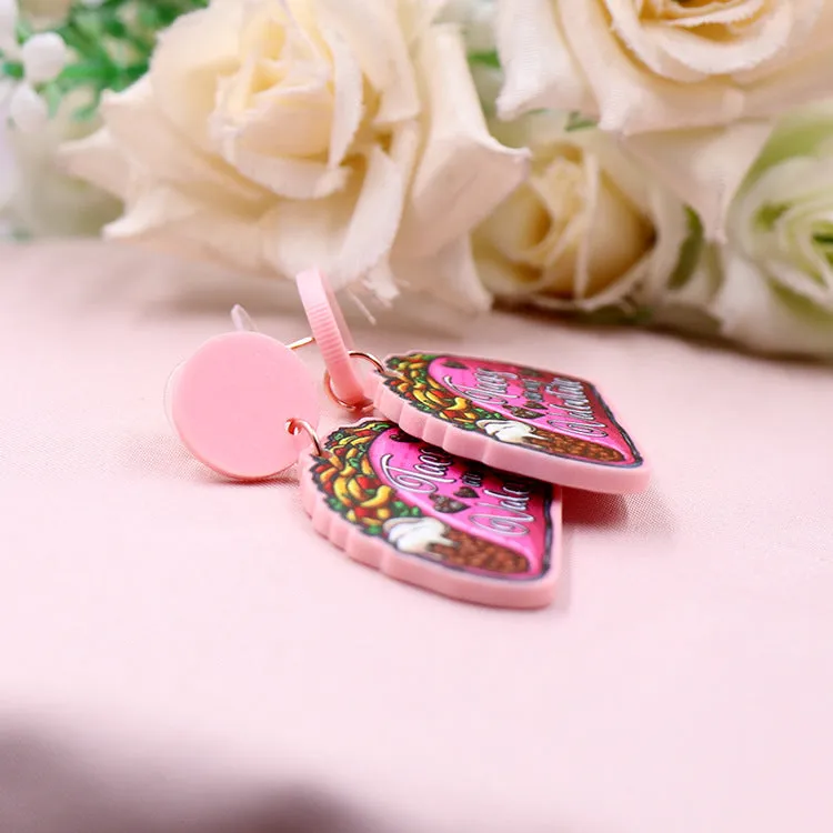 Wholesale Valentine's Day Cookies, Love Acrylic Earrings