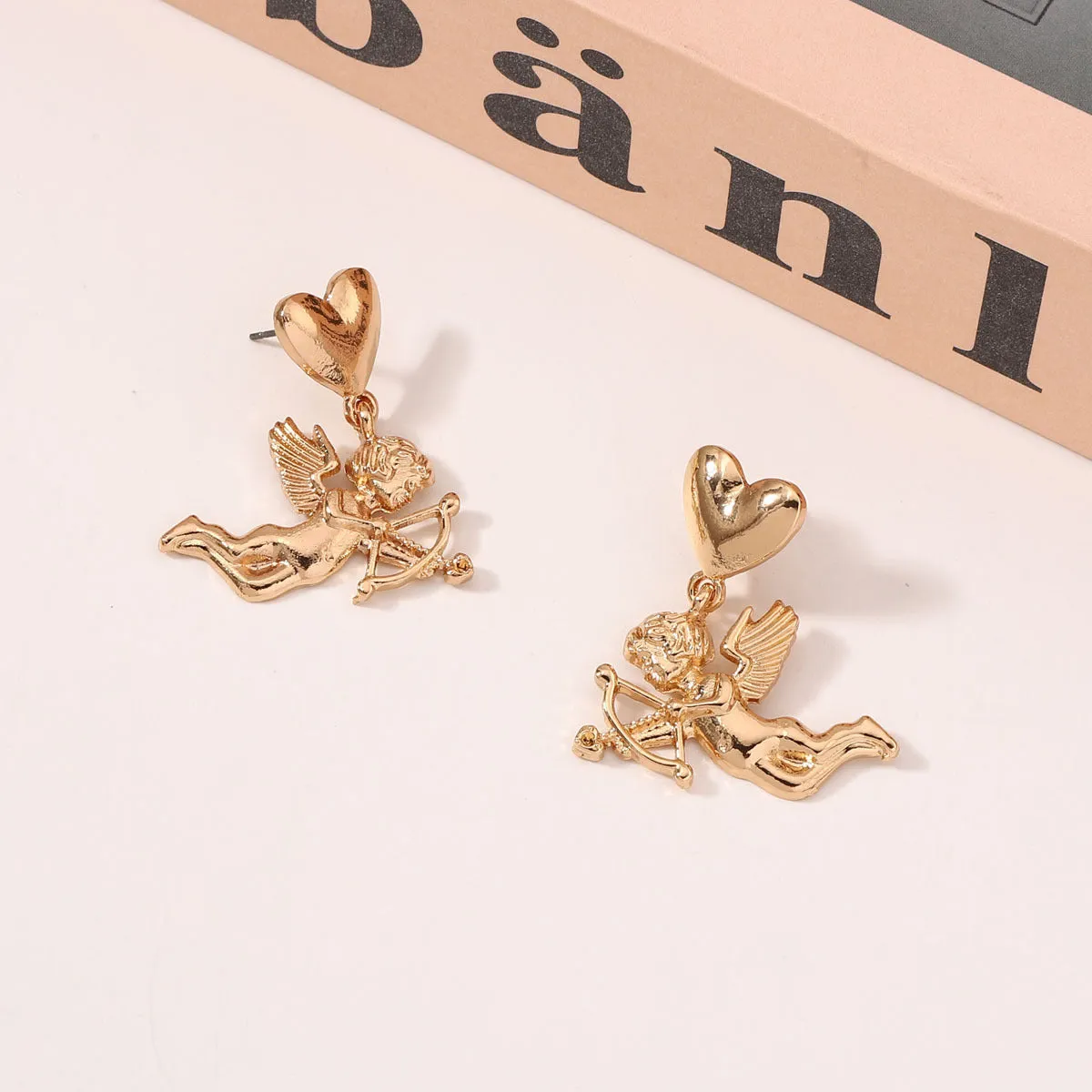 Wholesale Valentine's Day Cupid Zinc Alloy Earrings