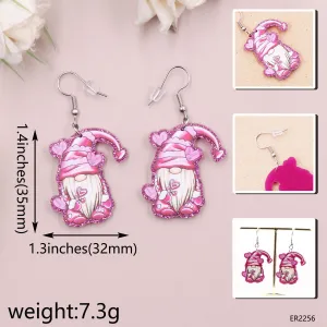 Wholesale Valentine's Day Cute Cartoon Gnome Acrylic Earrings