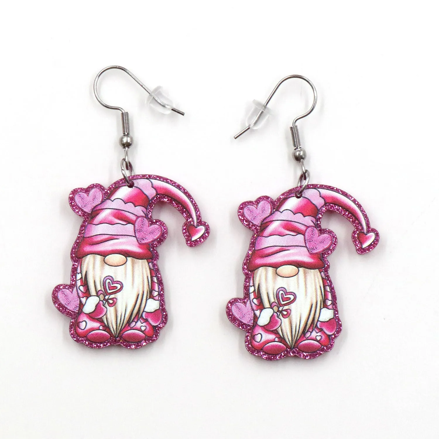 Wholesale Valentine's Day Cute Cartoon Gnome Acrylic Earrings