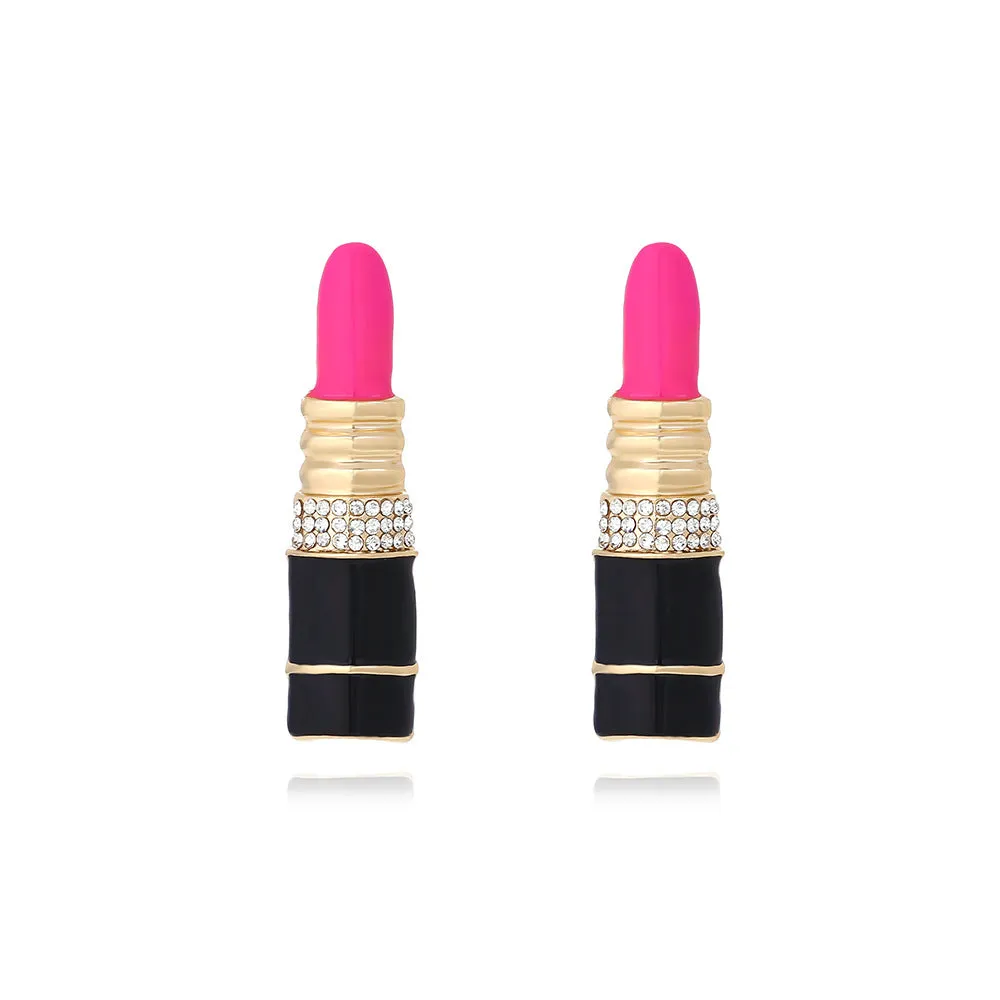 Wholesale Valentine's Day Drop Glaze Lipstick Earrings