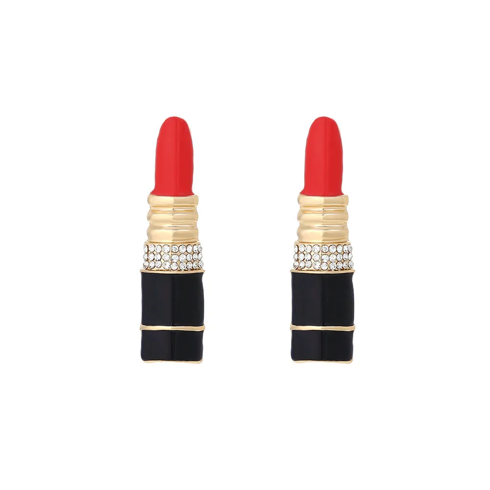 Wholesale Valentine's Day Drop Glaze Lipstick Earrings