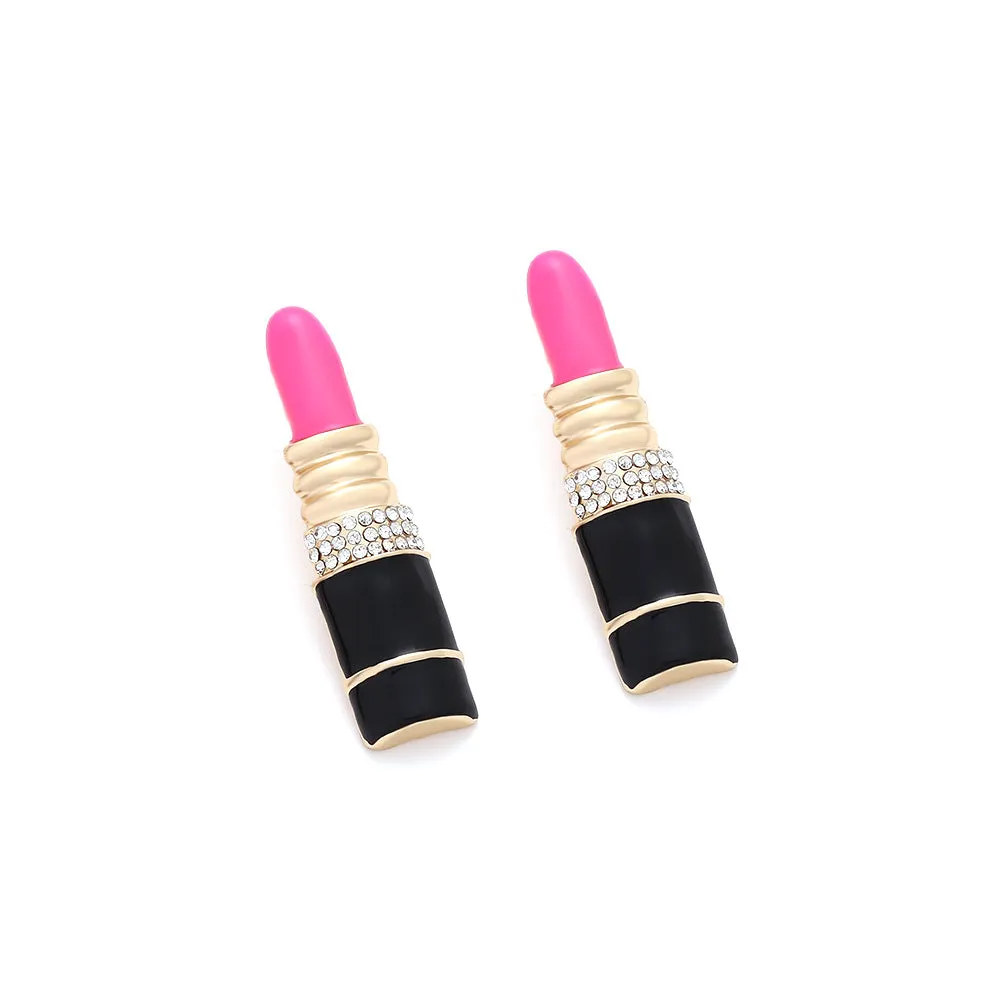 Wholesale Valentine's Day Drop Glaze Lipstick Earrings