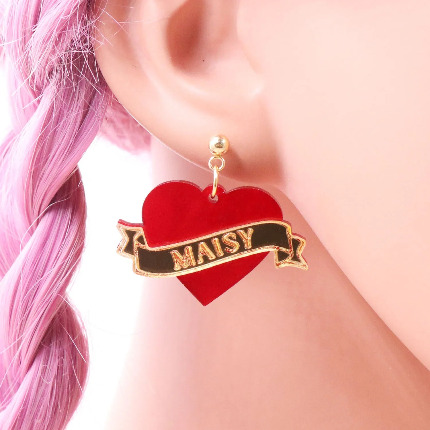 Wholesale Valentine's Day Earrings Love Letters MAISY Acrylic Earrings