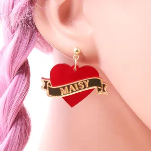 Wholesale Valentine's Day Earrings Love Letters MAISY Acrylic Earrings