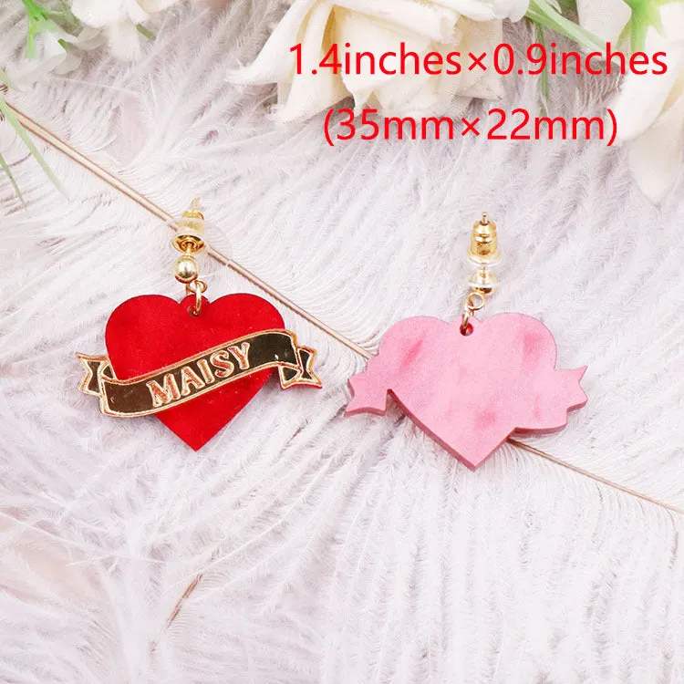 Wholesale Valentine's Day Earrings Love Letters MAISY Acrylic Earrings