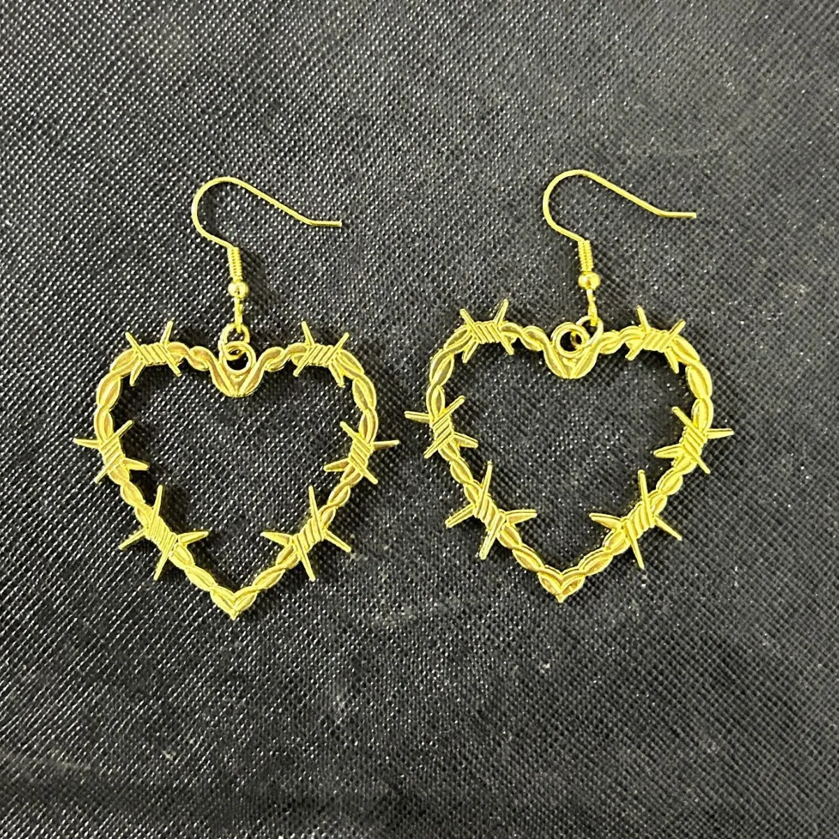 Wholesale Valentine's Day Geometric Hollow Heart Alloy Earrings