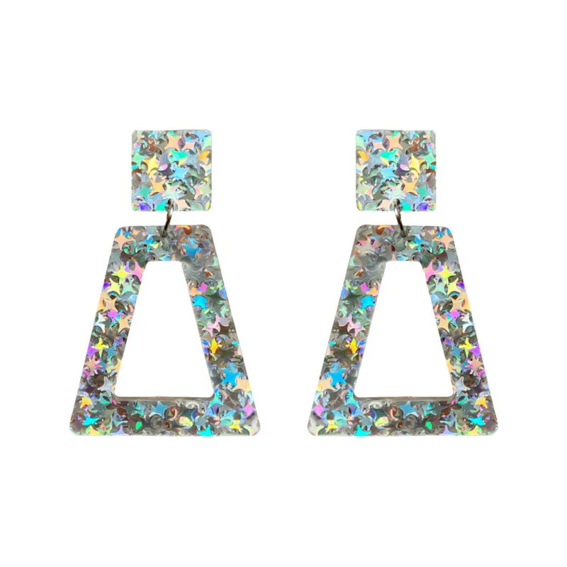 Wholesale Valentine's Day Geometric Rectangular Trapezoid Love Acrylic Stud Earrings
