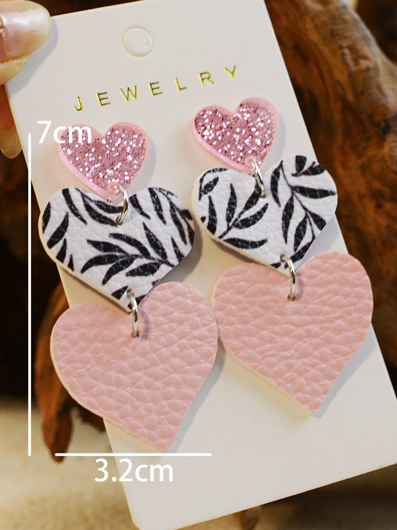 Wholesale Valentine's Day Gretel Leather Earrings