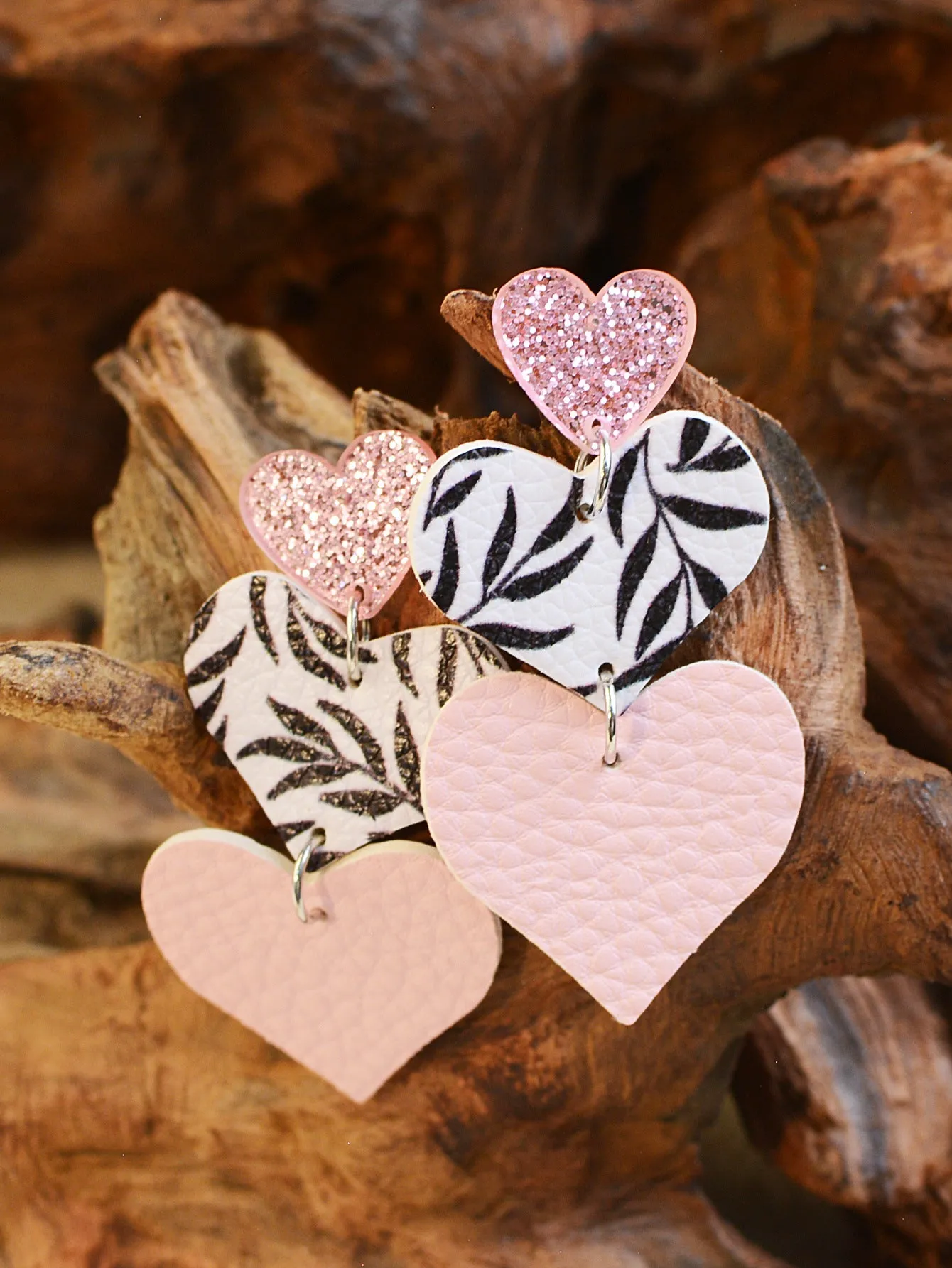 Wholesale Valentine's Day Gretel Leather Earrings