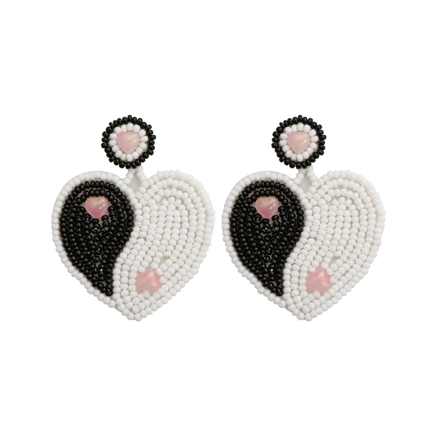 Wholesale Valentine's Day Handwoven Bohemian Heart Rice Beads Earrings