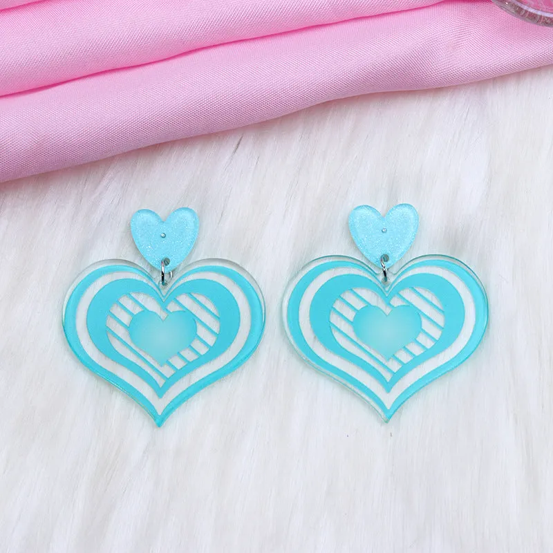 Wholesale Valentine's Day Heart Acrylic Earrings