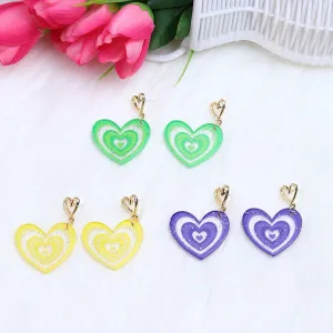 Wholesale Valentine's Day Heart Acrylic Earrings