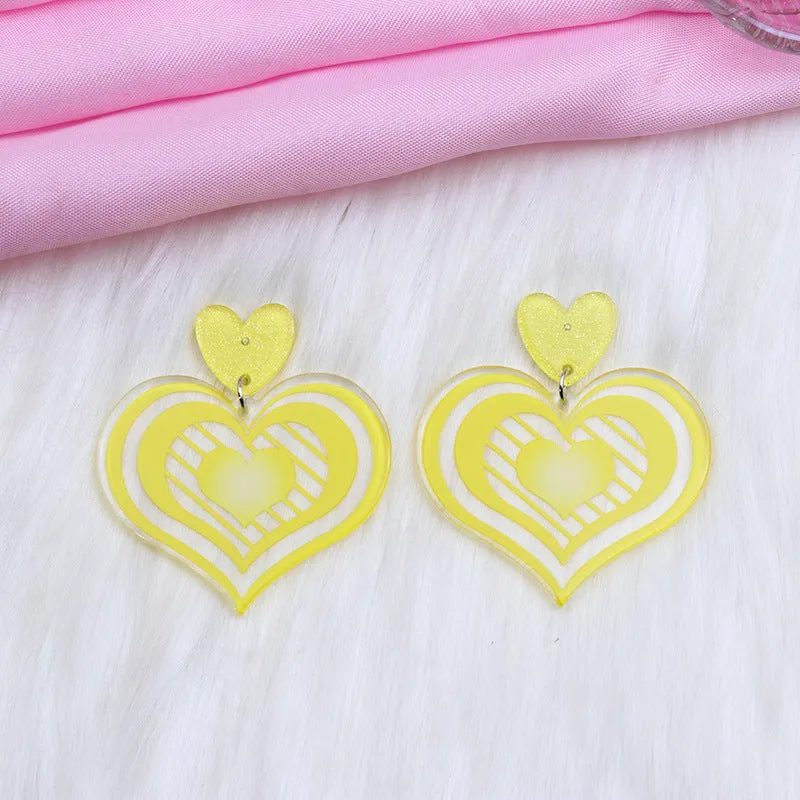 Wholesale Valentine's Day Heart Acrylic Earrings