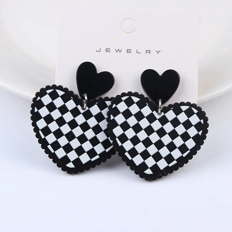 Wholesale Valentine's Day Heart Acrylic Earrings