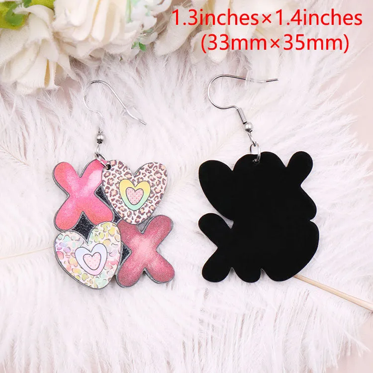 Wholesale Valentine's Day Heart Letters XOXO Acrylic Earrings