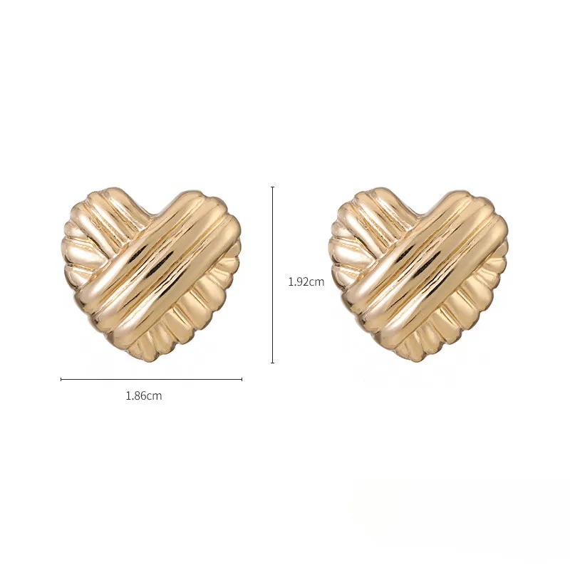 Wholesale Valentine's Day Heart Peach Alloy Earrings Set